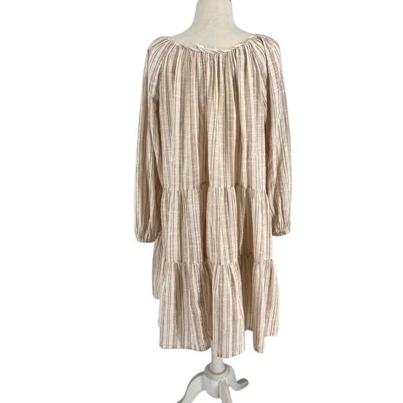 The Great Dress Prairie Tiered Striped Cotton Gauze Dress Medium 2 - Picture 3 of 10